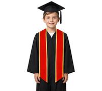 Generisch 2026 - Elegante bufanda ligera para niños para graduación, ideal para ocasiones académicas y sesiones de fotos, rojo, talla única