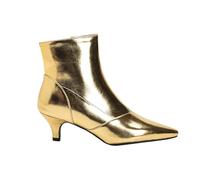 Generisch 2026 Elegantes botines británicos de invierno, botines cortos de tacón medio, botas de equitación clásicas, dorado, 34 EU