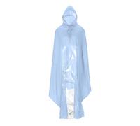 Generisch 2026 Erwachsene Fahrrad Regenmantel Mit Erweiterter Länge & Verstärkte Dicke Volle Abdeckung Radfahren Regen Poncho Für (Blue, XXXXL)