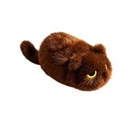 Generisch 2026 Gato 2026: Gato con función de abrazo activada para ayudar con la ansiedad Trastornos del sueño (Brown, 17 cm)