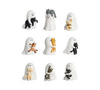 Generisch 2026 Gato que brilla en la oscuridad, divertido interactivo para la fiesta de Halloween (negro, 4,7 cm)