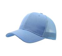 Generisch 2026 Gorra de béisbol para mujer con apertura de cola de caballo para moño alto Messy Bun Gorro de malla de secado rápido para actividades al aire libre, azul claro, talla única