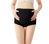 Generisch 2026-Hochgeschnittene Umstandsunterwäsche mit Bauchstütze Schwangerschaftsslips weich atmungsaktiv gerippt dehnbar verstellbar Spitzenbesatz bequem nahtlos für die Zeit nach der Geburt