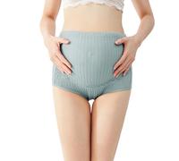 Generisch 2026-Hochgeschnittene Umstandsunterwäsche mit Bauchstütze Schwangerschaftsslips weich atmungsaktiv gerippt dehnbar verstellbar Spitzenbesatz bequem nahtlos für die Zeit nach der Geburt