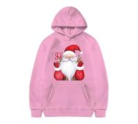 Generisch 2026 Invierno Navidad Sudadera con Capucha con Estampado de Copos de Nieve Sudaderas Cálidas Suéteres, Rosa., 12-13 años