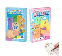 Generisch 2026 Juego de actualización "Rainbow Squeeze Art", 2 juegos de papel para rascar, tarjetas postales DIY, estimular la creatividad, regalo de cumpleaños original para niños y regalos de