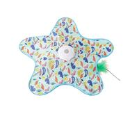 Generisch 2026 Juguete para gatos Juego de escondite interactivo con gato, varilla escondida móvil, carga automática, patrón floral chirriante, función de juego para interiores. (beige, 65 cm)