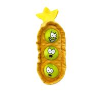 Generisch 2026 Juguetes para perros moldeados con papel crujiente, juguete interactivo para olfatear para perros, juguete de sonido con bolsillos ocultos, diseño de expresión facial (amarillo, 38 cm)