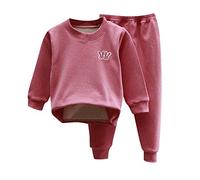 Generisch 2026 Kind Kleinkind Kinder Jungen Mädchen Langarm Cartoon Tops PJ's Hosen Hosen Nachtwäsche Pyjamas Outfits Set 2 STÜCKE (A, 12-15 Years)