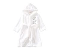 Generisch 2026 Kleinkind Kinder Baby Jungen Mädchen Cartoon Bademäntel Mit Warme Flanell Nachthemden Nachtwäsche Niedliche Warme Pyjamas Roben (White, 1-2 Years)