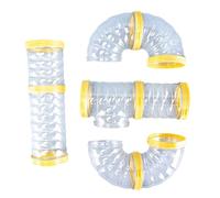 Generisch 2026 Laberinto de tubos de construcción para jaulas de hámster con placa de conexión, tapón de cierre, túnel pequeño (E, talla única)