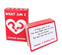 Generisch 2026 Libera la diversión con el juego de cartas interactivo "What Am I", el juego de fiesta perfecto (rojo, talla única)