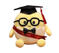 Generisch 2026 Lindo huevo de graduación con gafas de sombrero de doctorado, juguete de peluche suave, regalo de graduación perfecto para estudiantes universitarios, ideal para graduados