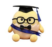 Generisch 2026 Lindo huevo de graduación de peluche con sombrero de doctorado gafas como para estudiantes de graduación (azul1, 15 cm)