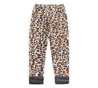 Generisch 2026 Mallas térmicas para niña, pantalones de invierno con estampado de leopardo de corazón y leopardo, con forro suave y cálido, para actividades al aire libre en climas fríos.