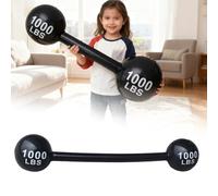 Generisch 2026 mancuernas hinchables para juego interactivo, fiesta novedosa para niños, fitness familiar, actividades grupales (negro, 100 cm)