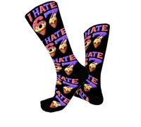 Generisch 2026 Medias de béisbol con diseño de gotas, calcetines originales hasta la rodilla para deportes informales, suaves, cómodas, elásticas, modernas., dorado, talla única