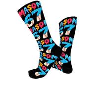 Generisch 2026 Medias de béisbol con diseño de gotas, calcetines originales hasta la rodilla para deportes informales, suaves, cómodas, elásticas, modernas., azul, talla única