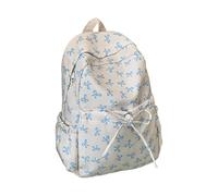 Generisch 2026 Mochila con lazo, linda mochila preppy para niñas adolescentes de regreso a la escuela, estética femenina, mochila diaria, bolsa de biblioteca universitaria, pequeña bolsa de maquillaje
