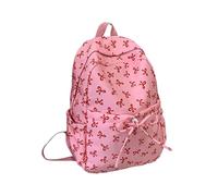Generisch 2026 Mochila con lazo, linda mochila preppy para niñas adolescentes de regreso a la escuela, estética femenina, mochila diaria, bolsa de biblioteca universitaria, pequeña bolsa de maquillaje