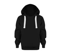 Generisch 2026 - Moda Infantil Otoño Invierno Comodidad Color sólido con Capucha Top Manga Larga Niñas Niños Niños Abrigo Sudadera Sudaderas con Capucha para Niños 152, Negro , 11-12 años