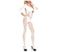 Generisch 2026 Mono de mujer con estampado de dragón grande para abrir, sin que tengas que quitarte la lencería seductora, Blanco, talla única