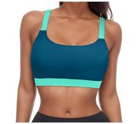 Generisch 2026 Mujeres Bikini Top con Cordones Aros Cobertura Completa Push Up Traje de Baño Abdomen Top Traje de Baño Deporte Top, verde menta, S