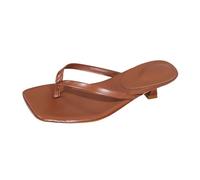 Generisch 2026 Mujeres Comercio Exterior Europeo y Retro Gran Tamaño Hueco Suela Suave Suela Casual Sandalias, marrón, 43 EU Ancho