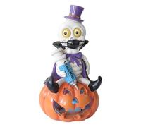 Generisch 2026 Novedad Halloween Glowing Pumpkin Light Night Lamp para fiesta de vacaciones Pantalla de miedo (blanco, 13,5 x 7,5 cm)
