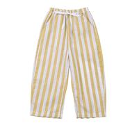 Generisch 2026 Novedades Bebé Niñas Pantalones Minimalistas a Rayas Pantalones Diarios con Elástico, amarillo, 18-24 meses