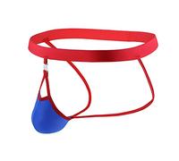 Generisch 2026 Nuevas Bragas De Seda De Hielo Para Hombre Espalda Empty Panties Tanga Desmontable Glúteos Expuestos Seda Hielo Ahuecado Pantalones de Bolsillo Grande, azul, L