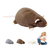 Generisch 2026 Nuevo peluche Chonky Rat Plush, juguete de animales rellenos de consejo realista, gran tamaño, cojín de plushie, linda muñeca de consejo gordita para cumpleaños, Navidad, decoración del