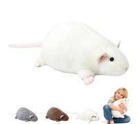 Generisch 2026 Nuevo peluche Chonky Rat Plush, juguete de animales rellenos de consejo realista, gran tamaño, cojín de plushie, linda muñeca de consejo gordita para cumpleaños, Navidad, decoración del