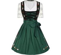 Generisch 2026 Oktoberfest Disfraces Señoras Dirndl Vestidos Mujer Tradicional Oktoberfest Vestido Carnaval, verde, L