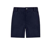 Generisch 2026 Pantalones cortos para niños Ropa Escolar Elástica Frente Plano Chino Sarga Pantalones Cortos Casuales con Bolsillos, marine, 11-12 años