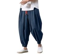 Generisch 2026 Pantalones de moda para hombre de tela elástica suave con ajuste cómodo para actividades casuales de ocio relajados días diarios, marine, 3XL