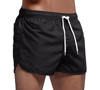 Generisch 2026 Pantalones de verano Surf Playa Pantalones Cortos Hombre Natación Spring Splice Hombres Pantalones Cortos de Mesa Bañador Campamento, Negro , M