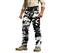 Generisch 2026 Pantalones resistentes para exteriores con estampado para senderismo y uso diario. Pantalones versátiles en estampado con ajuste optimización. Detalles de tendencia, Negro , M