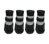 Generisch 2026 Paquete de 4 botas de lluvia, calcetines transpirables, cubrezapatos ajustables con suela antideslizante, tallas S M, rojo, L (negro, 15,2 x 6,3 cm)