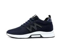 Generisch 2026 Par de Zapatos de Hombre con Elevación Casual Malla Zapatillas Deportivas Ligeras Transpirables con Cordones con Tacón Elevador Oculto para Hombres 10cm, azul, 45 EU