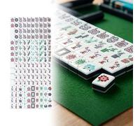 Generisch 2026 Piedras Mahjong de 4 capas 2026, piedras acrílicas de mahjong con grabado claro, juego de viaje de Mahjong para, noches de juegos de viaje (azul) (azul, 1,26 pulgadas)