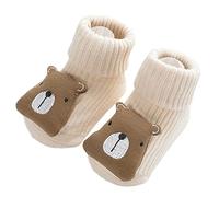 Generisch 2026 primavera recién nacido 3D caricatura botas de bebé para calcetines antideslizantes cuello suelto niño piso, beige, Small