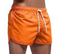 Generisch 2026 - Primavera Surf Verano Empalme Pantalones Cortos de Hombre Bañador Pantalones de Playa Pantalones Cortos de Mesa de Hombre Bañador de Látex Hombre, naranja, XL