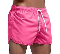 Generisch 2026 - Primavera Surf Verano Empalme Pantalones Cortos de Hombre Bañador Pantalones de Playa Pantalones Cortos de Mesa de Hombre Bañador de Látex Hombre, Rojo sandía, XL