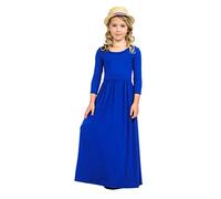 Generisch 2026 Princesa Vestido Manga Larga Festivo Por encima de la Rodilla Vestidos Largos para Niño Fiesta Traje, azul, 5-6 años