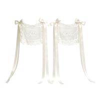 Generisch 2026 Recién casados - Fundas de boda 2 Vestidos de Encaje para Novia en 6 Colores (Blanco, Talla Única)