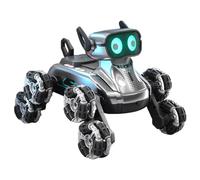 Generisch 2026 Robot RC mecánico inteligente de 8 acrobacias. El aspecto lindo Este dispositivo agregará diversión a tu juego. (Plata, 20.5x18x13cm)