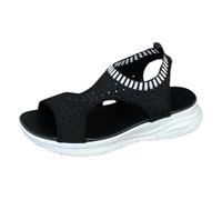 Generisch 2026 Sandalias de dedo del pie de malla de verano cómodas, zapatos casuales deportivos de color sólido, Negro , 42 EU