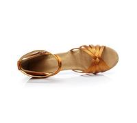Generisch 2026 Sandalias de moda para mujer, zapatos de baile de graduación latino salón de baile sandalias de mujer, marrón, 40 EU