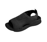 Generisch 2026 Sandalias ortopédicas transpirables para mujer con plantilla para una comodidad óptima Apoyo durante mucho tiempo de pie caminando, Negro , 41 EU